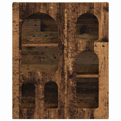 Hangkast met plank Oudhout 59 x 20 x 71.5 cm Bewerkt hout