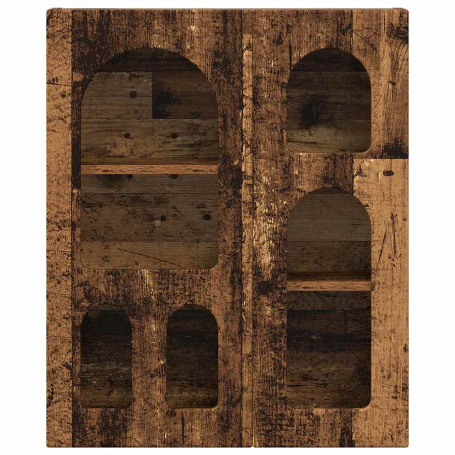 Hangkast met plank Oudhout 59 x 20 x 71.5 cm Bewerkt hout