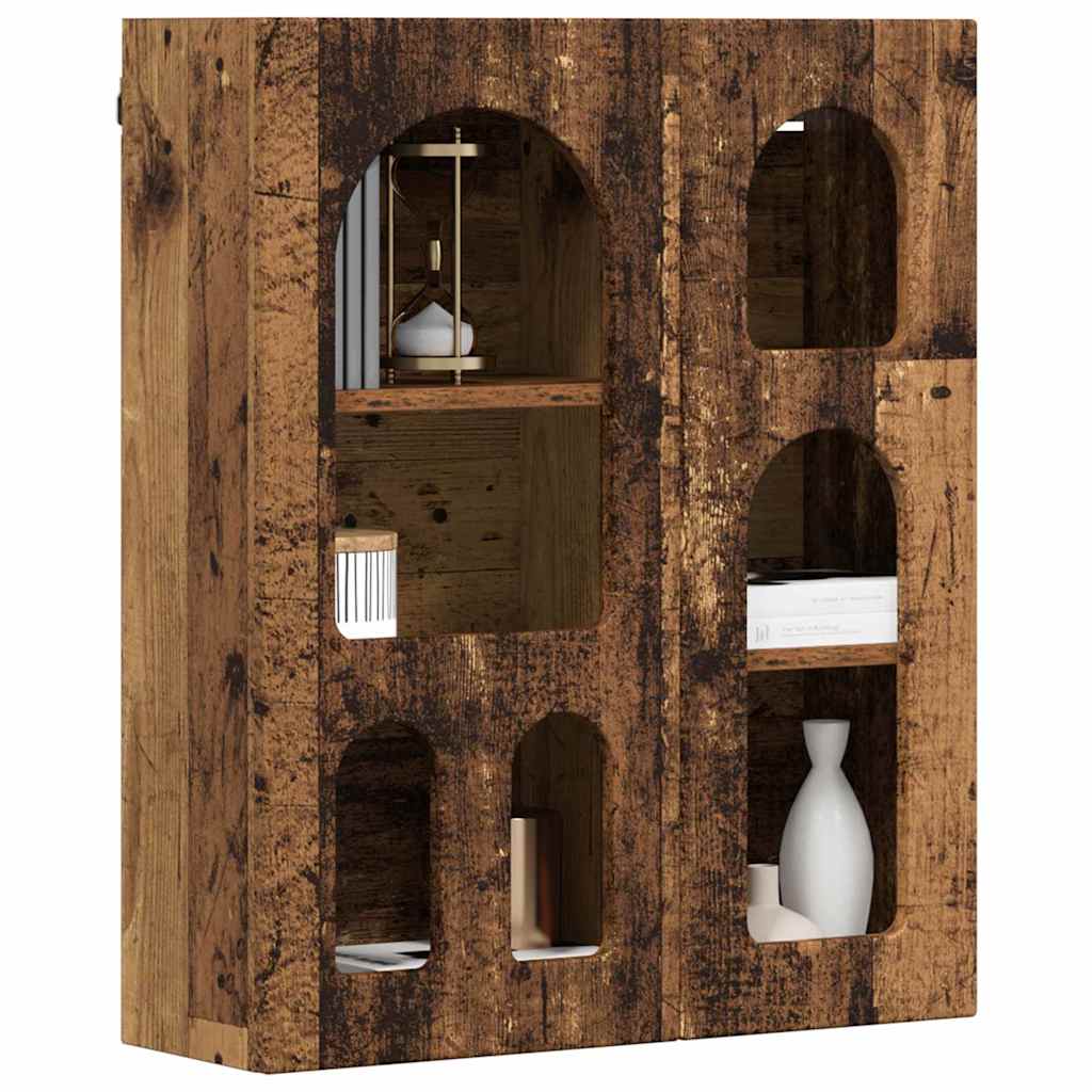 Hangkast met plank Oudhout 59 x 20 x 71.5 cm Bewerkt hout