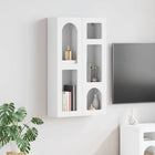 Hangkast 59x20x100 cm wit bewerkt hout