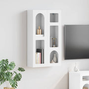 Hangkast 59x20x100 cm wit bewerkt hout