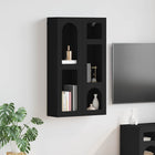 Hangkast met plank 59x20x100 cm zwart bewerkt hout