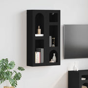 Hangkast met plank 59x20x100 cm zwart bewerkt hout