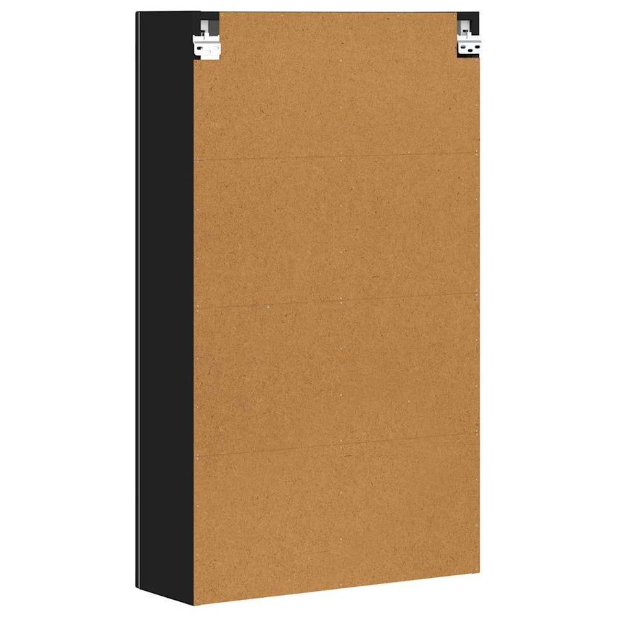 Hangkast met plank Zwart 59 x 20 x 100 cm Bewerkt hout