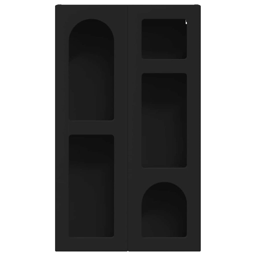 Hangkast met plank Zwart 59 x 20 x 100 cm Bewerkt hout