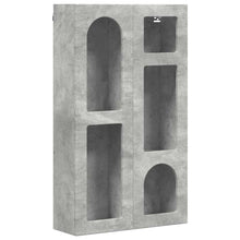 Hangkast met plank Beton Grijs 59 x 20 x 100 cm Bewerkt hout