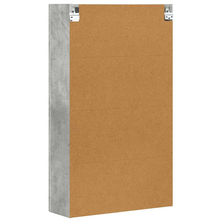 Hangkast met plank Beton Grijs 59 x 20 x 100 cm Bewerkt hout