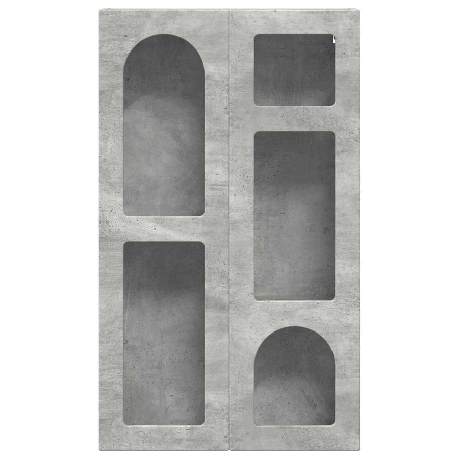 Hangkast met plank Beton Grijs 59 x 20 x 100 cm Bewerkt hout