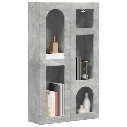 Hangkast met plank Beton Grijs 59 x 20 x 100 cm Bewerkt hout