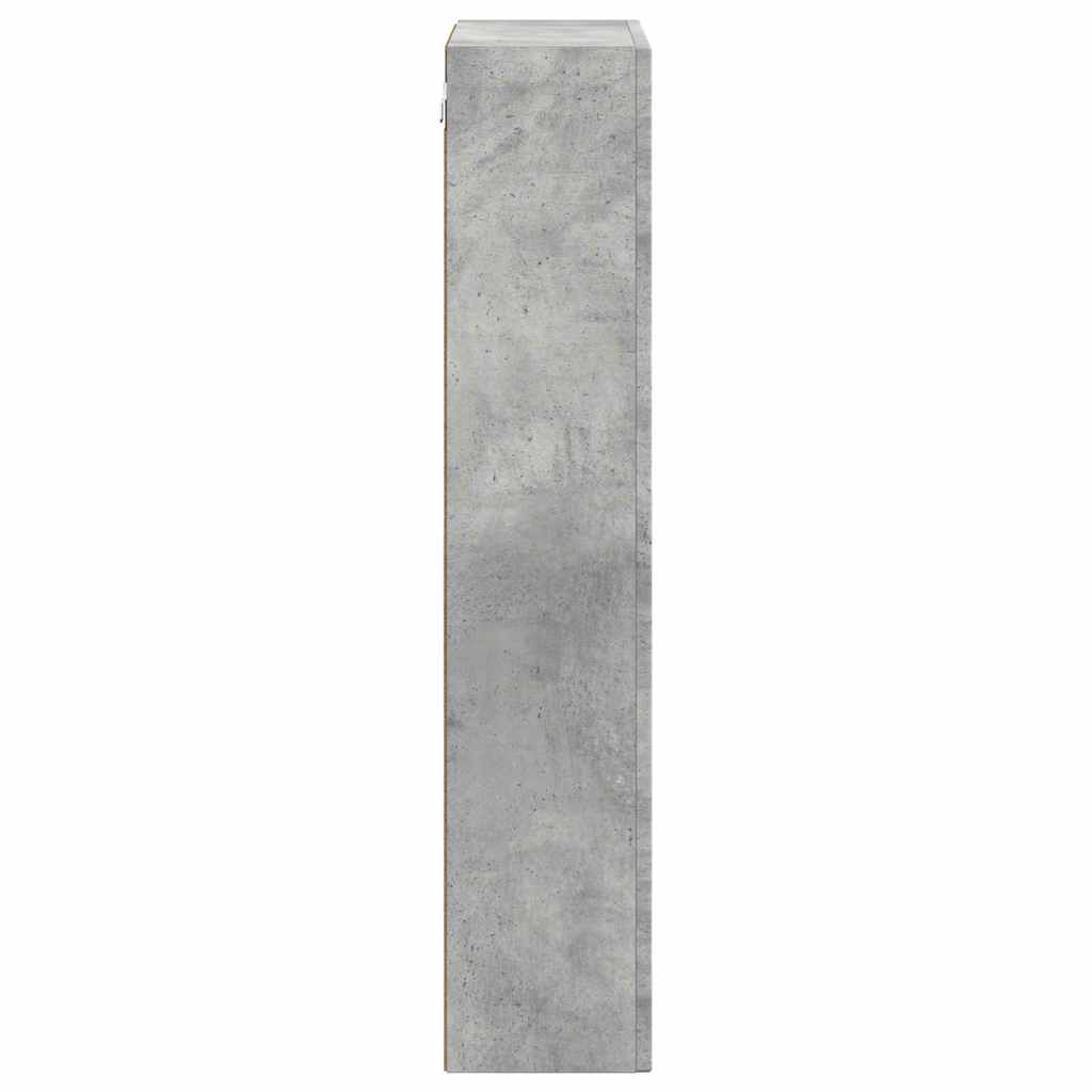 Hangkast met plank Beton Grijs 59 x 20 x 100 cm Bewerkt hout