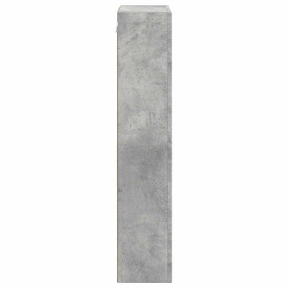Hangkast met plank Beton Grijs 59 x 20 x 100 cm Bewerkt hout