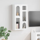 Hangkast 59x20x100 cm hoogglans wit bewerkt hout
