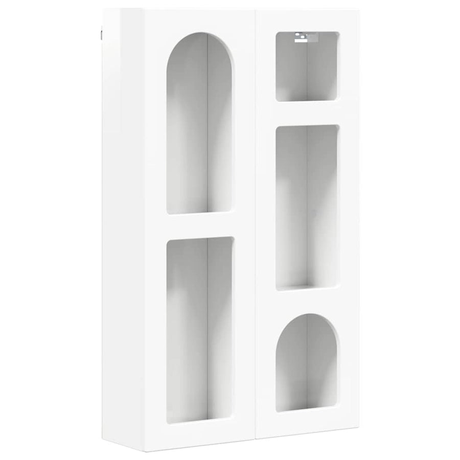 Hangkast met plank Hoogglans wit 59 x 20 x 100 cm Bewerkt hout