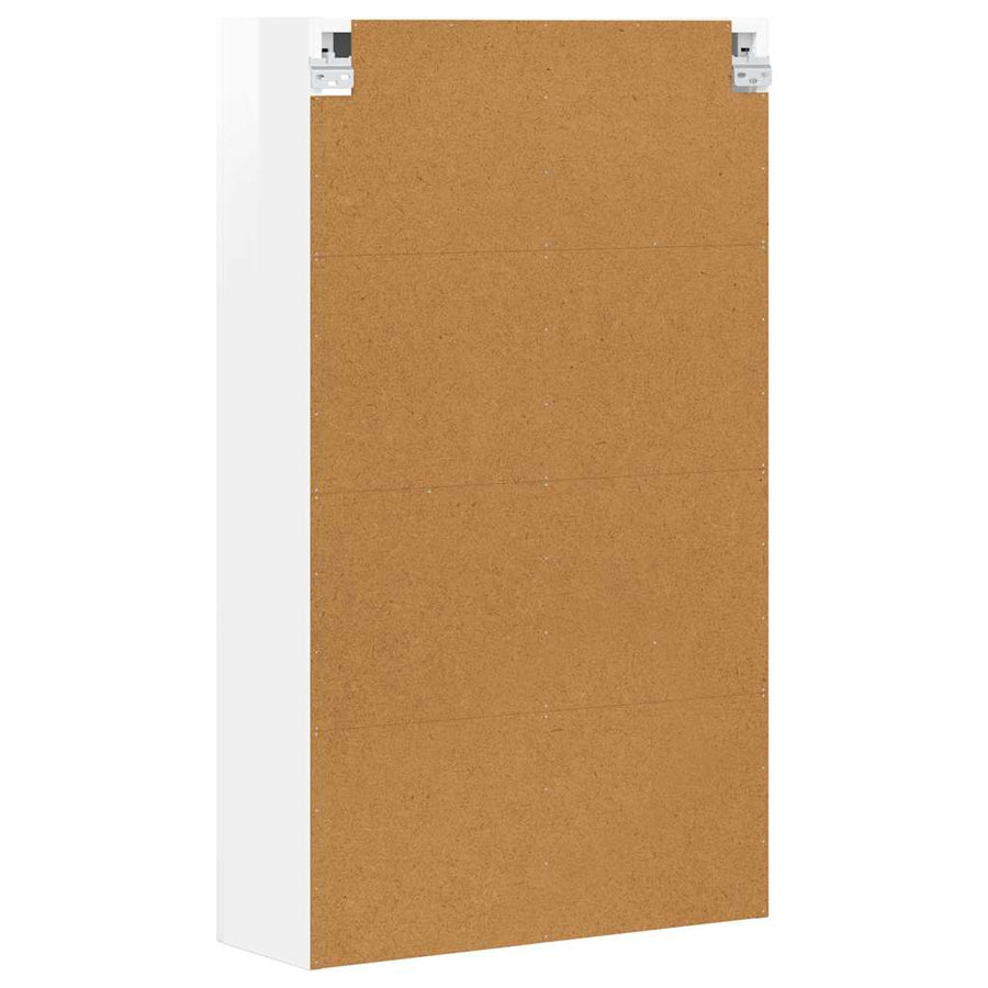 Hangkast met plank Hoogglans wit 59 x 20 x 100 cm Bewerkt hout