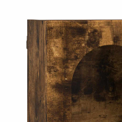 Hangkast met plank Gerookt eiken 59 x 20 x 100 cm Bewerkt hout