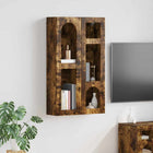 Hangkast 59x20x100 cm gerookt eiken bewerkt hout