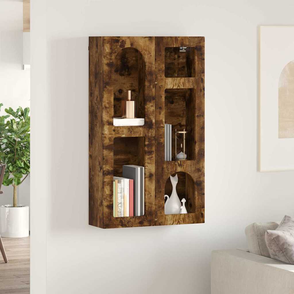 Hangkast met plank Gerookt eiken 59 x 20 x 100 cm Bewerkt hout