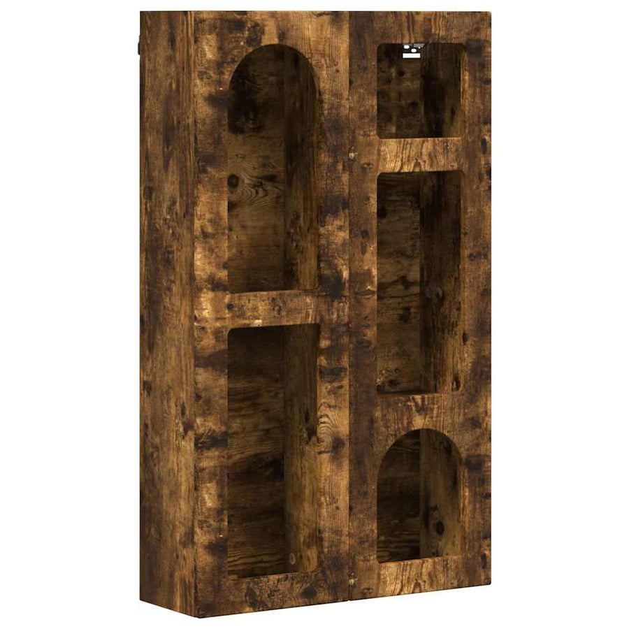 Hangkast met plank Gerookt eiken 59 x 20 x 100 cm Bewerkt hout