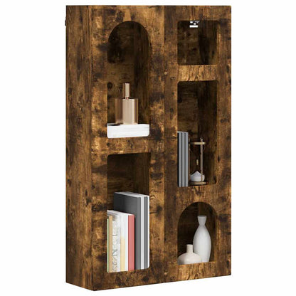Hangkast met plank Gerookt eiken 59 x 20 x 100 cm Bewerkt hout