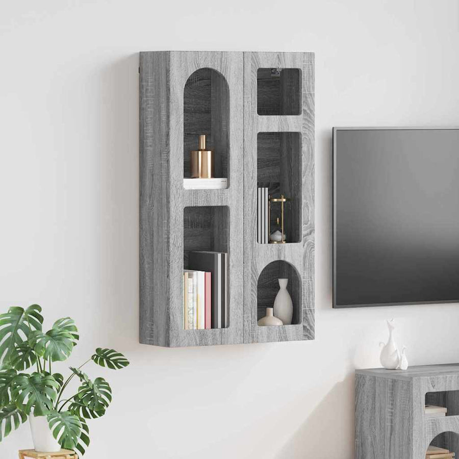 Hangkast met plank Grijs Sonoma 59 x 20 x 100 cm Bewerkt hout
