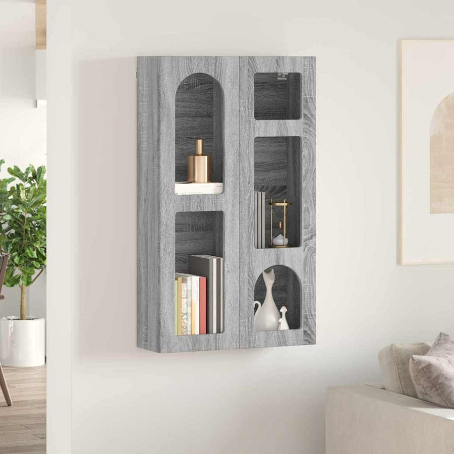 Hangkast met plank Grijs Sonoma 59 x 20 x 100 cm Bewerkt hout
