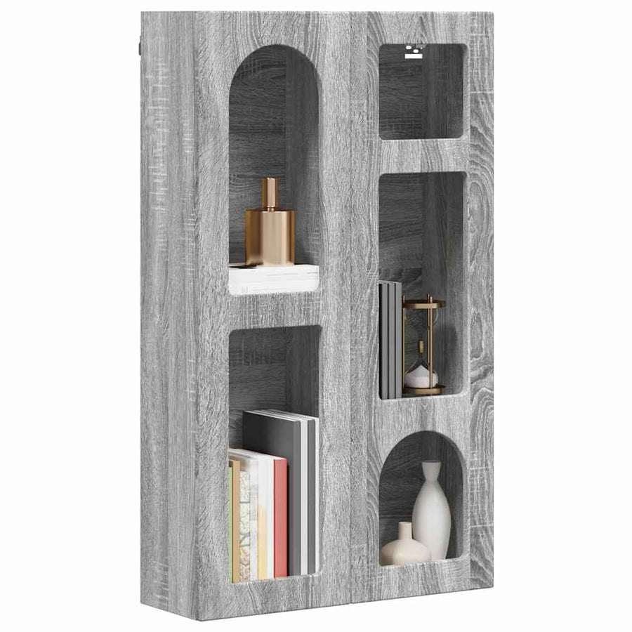 Hangkast met plank Grijs Sonoma 59 x 20 x 100 cm Bewerkt hout