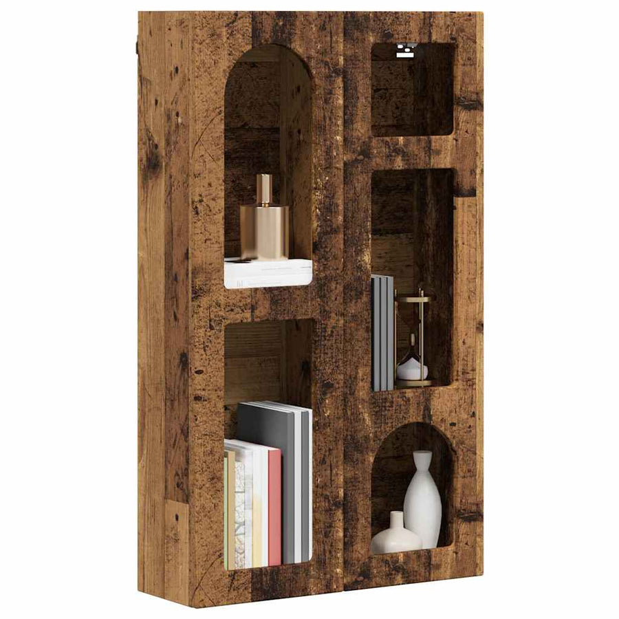 Hangkast met plank Oudhout 59 x 20 x 100 cm Bewerkt hout