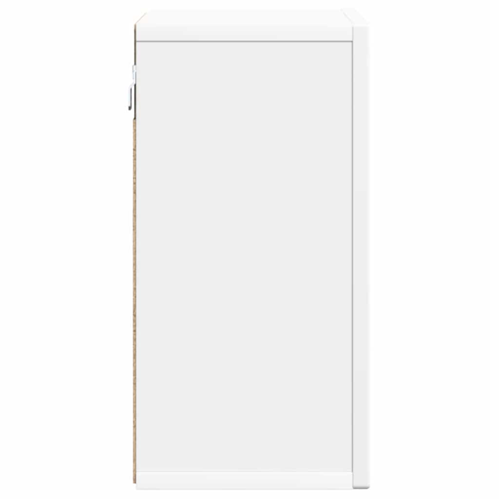 Hangkast met plank met opslag Wit 60 x 20 x 40 cm Bewerkt hout