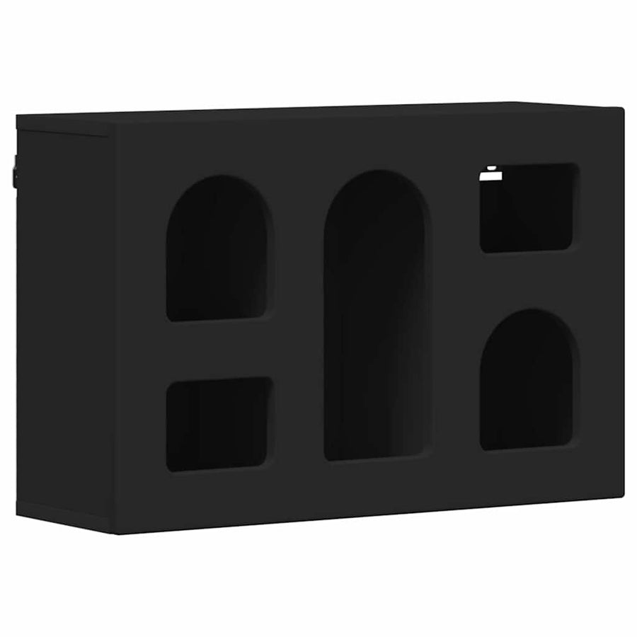 Hangkast met plank Zwart 60 x 20 x 40 cm Bewerkt hout