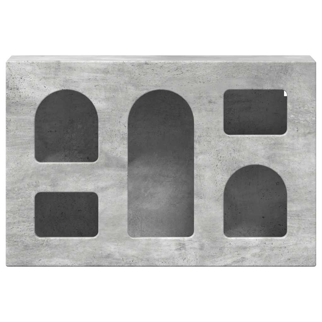 Hangkast met plank Beton Grijs 60 x 20 x 40 cm Bewerkt hout