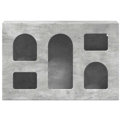 Hangkast met plank Beton Grijs 60 x 20 x 40 cm Bewerkt hout