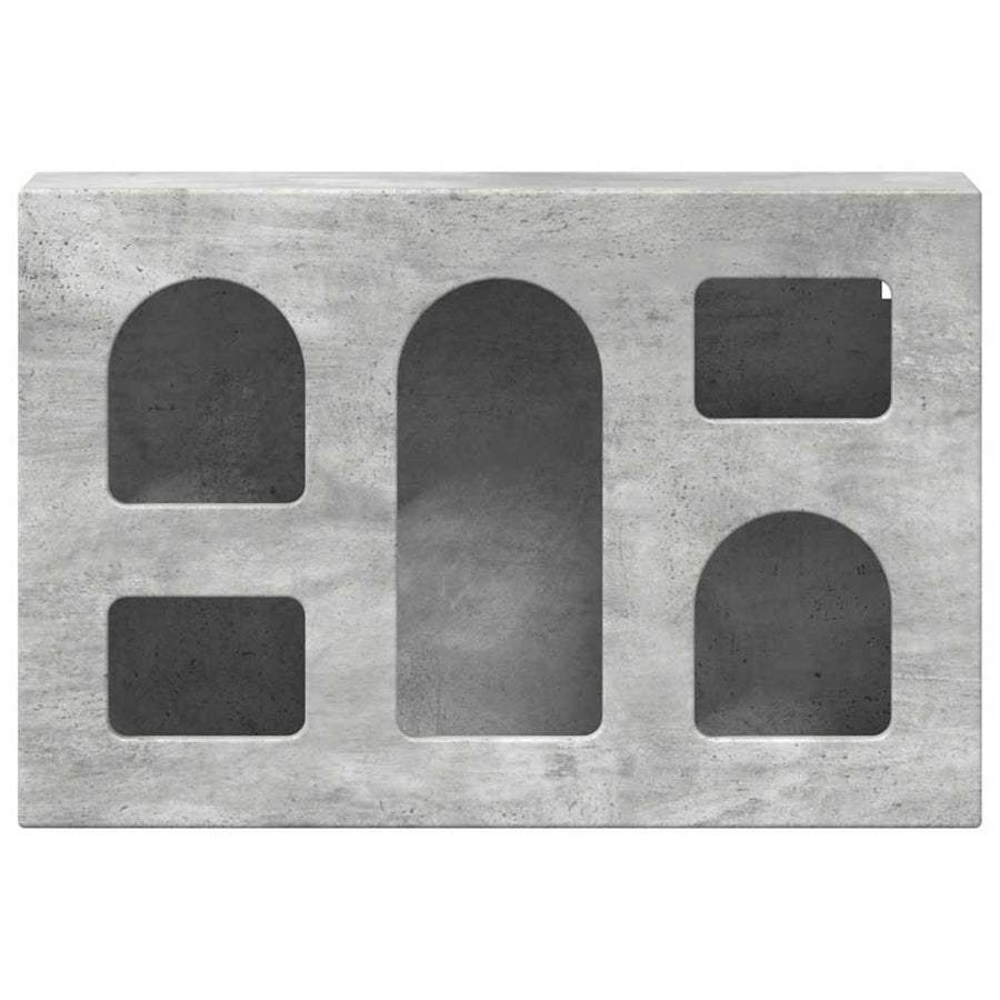 Hangkast met plank Beton Grijs 60 x 20 x 40 cm Bewerkt hout