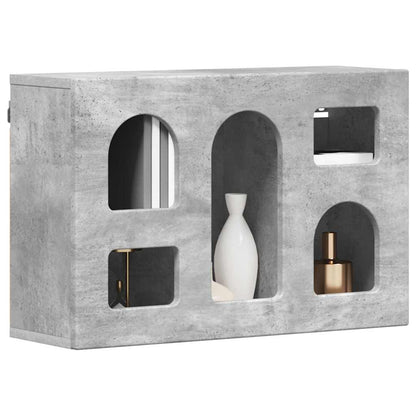 Hangkast met plank Beton Grijs 60 x 20 x 40 cm Bewerkt hout