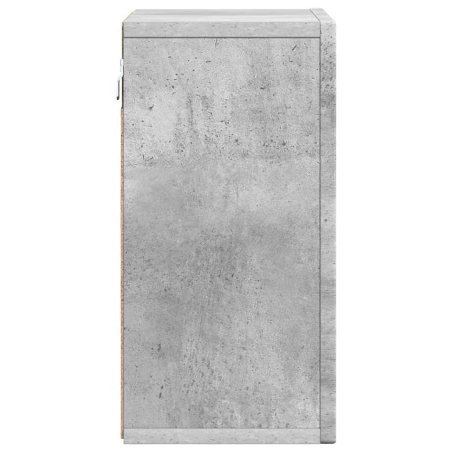 Hangkast met plank Beton Grijs 60 x 20 x 40 cm Bewerkt hout