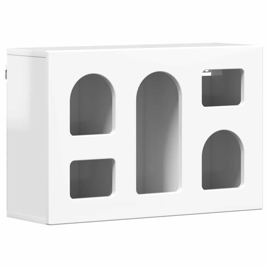 Hangkast met plank Hoogglans wit 60 x 20 x 40 cm Bewerkt hout
