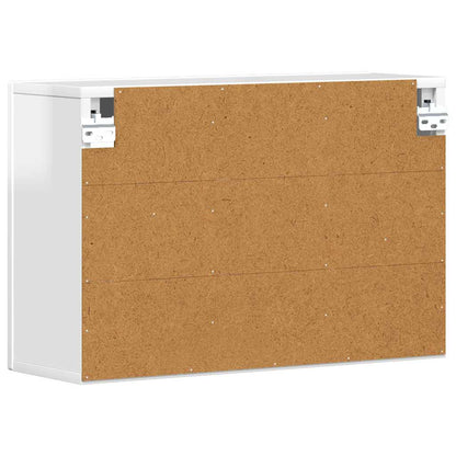 Hangkast met plank Hoogglans wit 60 x 20 x 40 cm Bewerkt hout