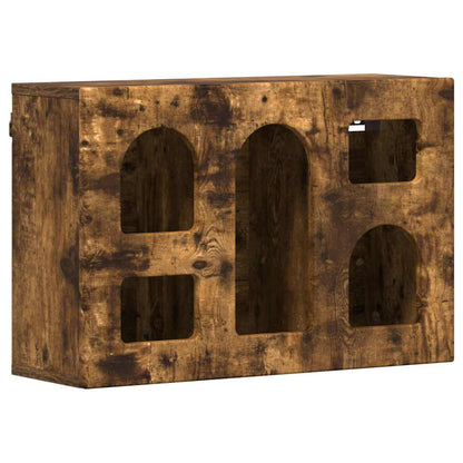 Hangkast met plank Gerookt eiken 60 x 20 x 40 cm Bewerkt hout