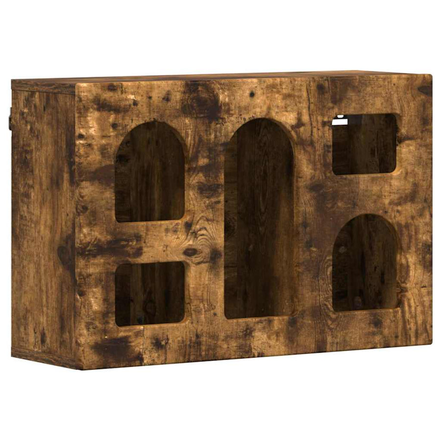 Hangkast met plank Gerookt eiken 60 x 20 x 40 cm Bewerkt hout