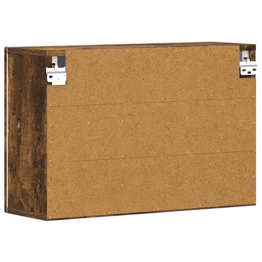 Hangkast met plank Gerookt eiken 60 x 20 x 40 cm Bewerkt hout