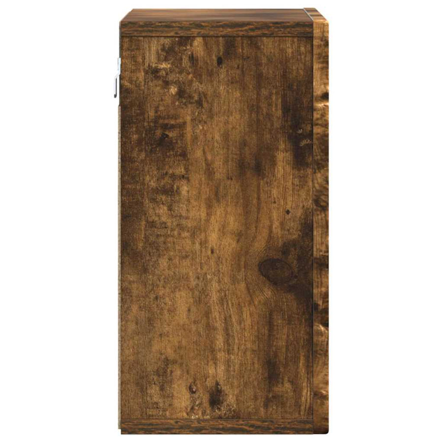Hangkast met plank Gerookt eiken 60 x 20 x 40 cm Bewerkt hout