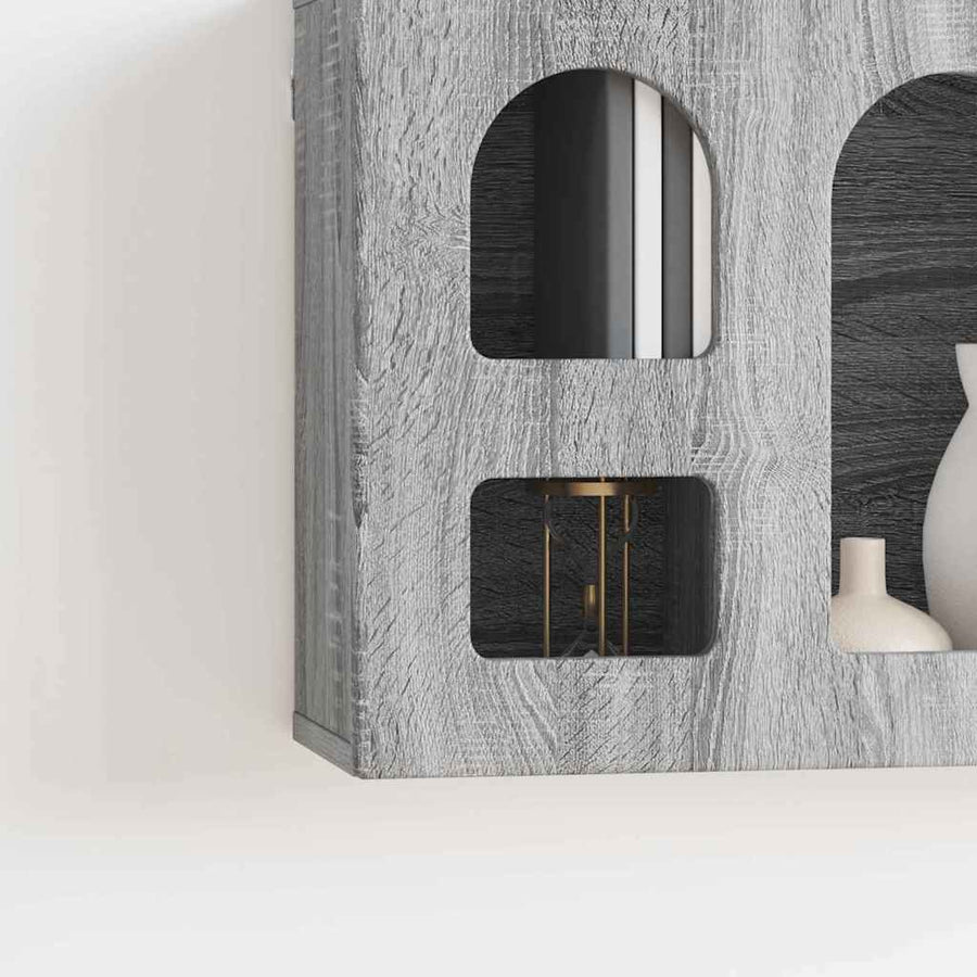 Hangkast met plank Grijs Sonoma 60 x 20 x 40 cm Bewerkt hout