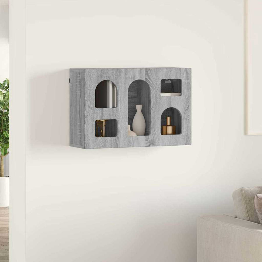Hangkast met plank Grijs Sonoma 60 x 20 x 40 cm Bewerkt hout