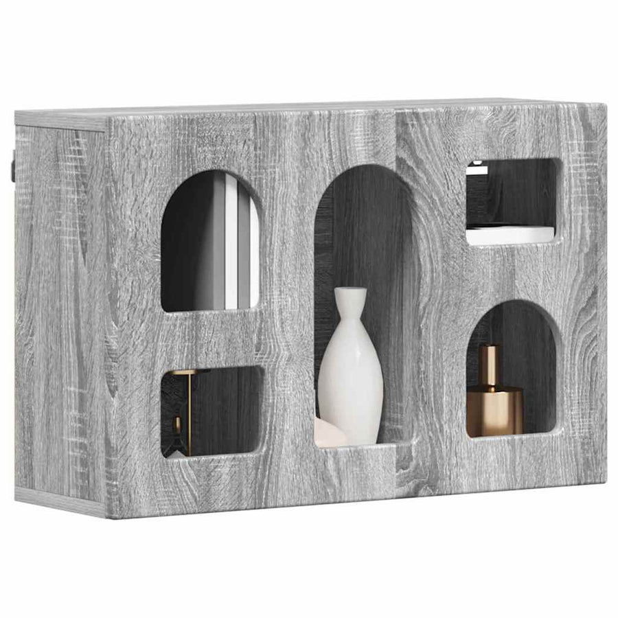 Hangkast met plank Grijs Sonoma 60 x 20 x 40 cm Bewerkt hout