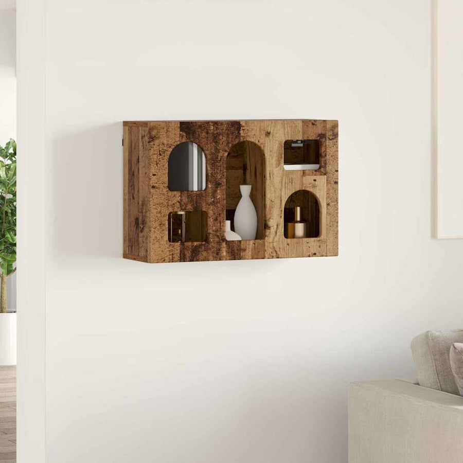 Hangkast met plank Oudhout 60 x 20 x 40 cm Bewerkt hout