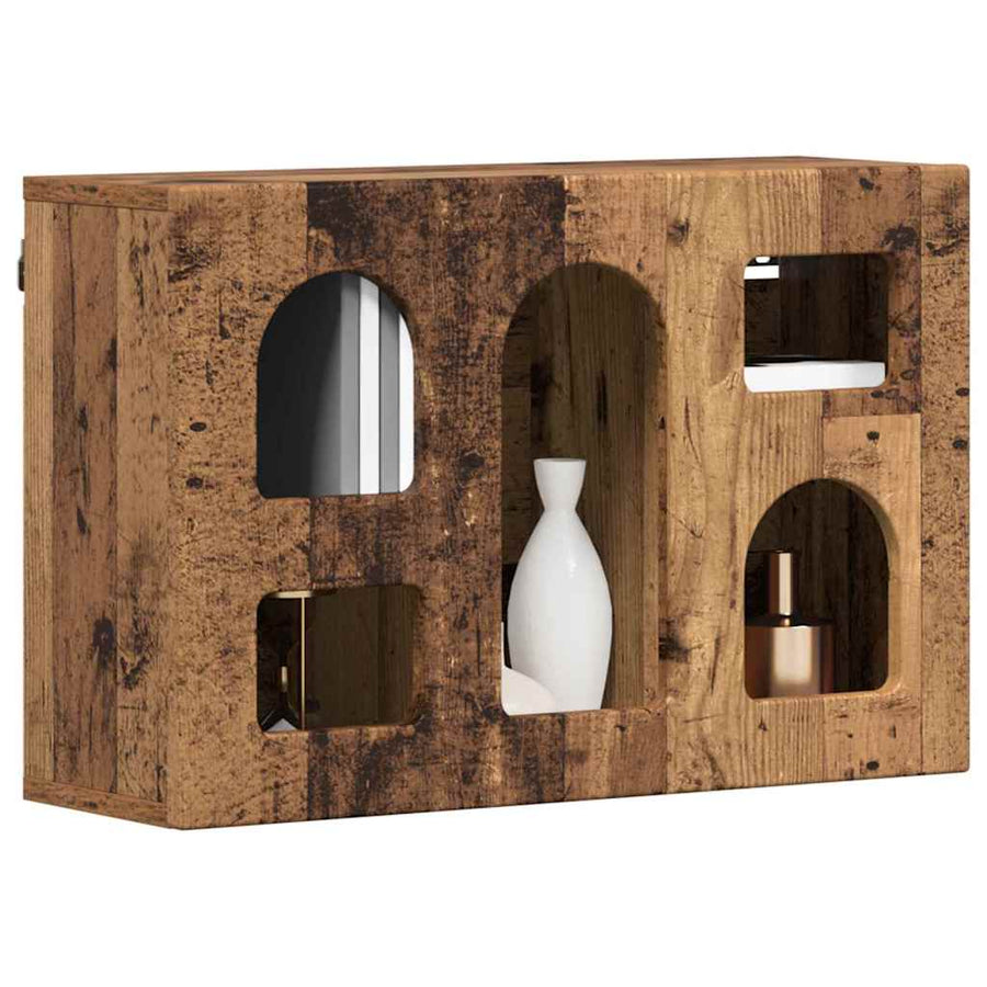 Hangkast met plank Oudhout 60 x 20 x 40 cm Bewerkt hout