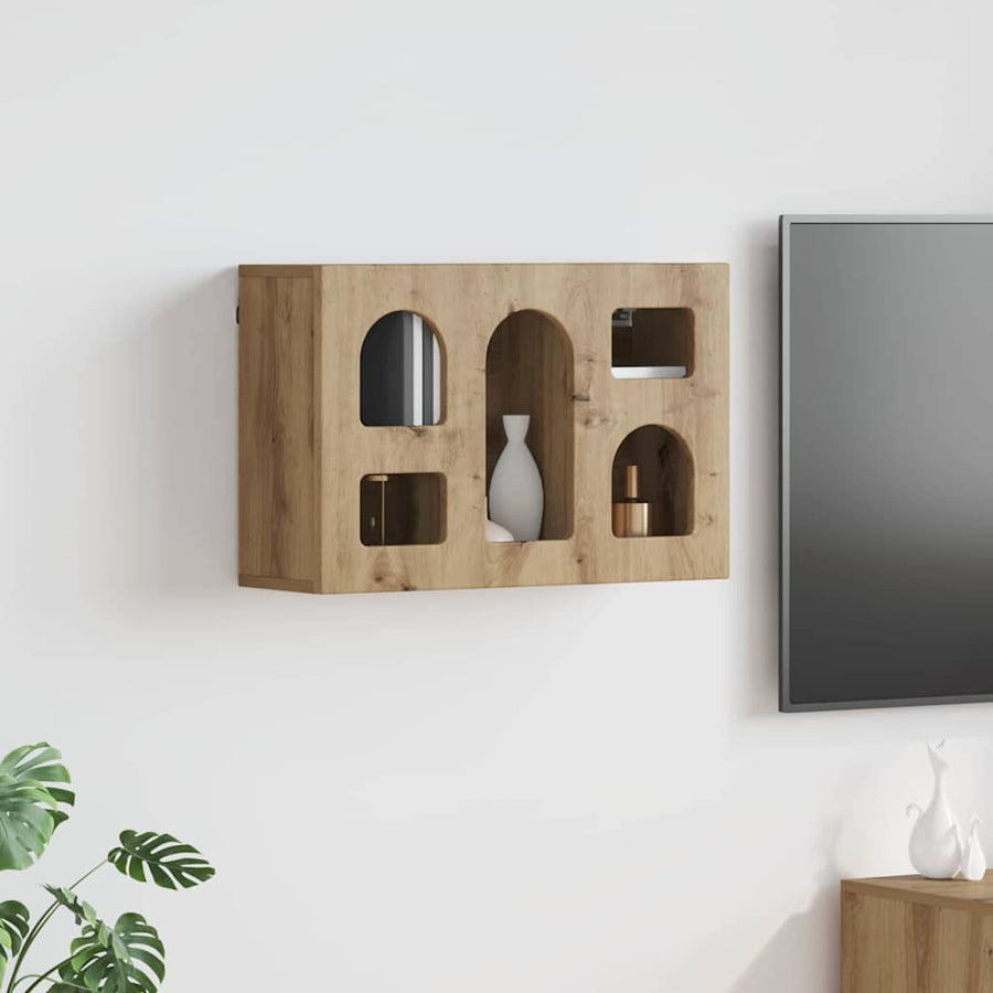 Hangkast met plank Artisan Eiken 60 x 20 x 40 cm Bewerkt hout