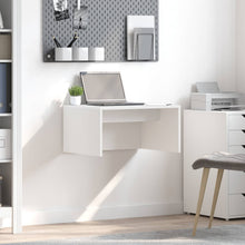Aan de muur bevestigd bureau Wit 60 x 45 x 30 cm Bewerkt hout