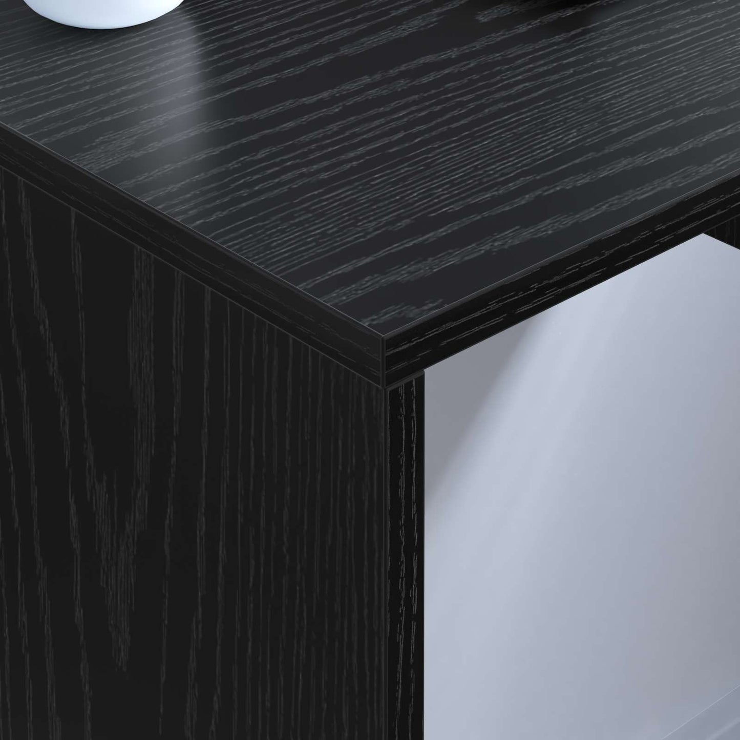 Aan de muur bevestigd bureau Zwart Eiken 60 x 45 x 30 cm