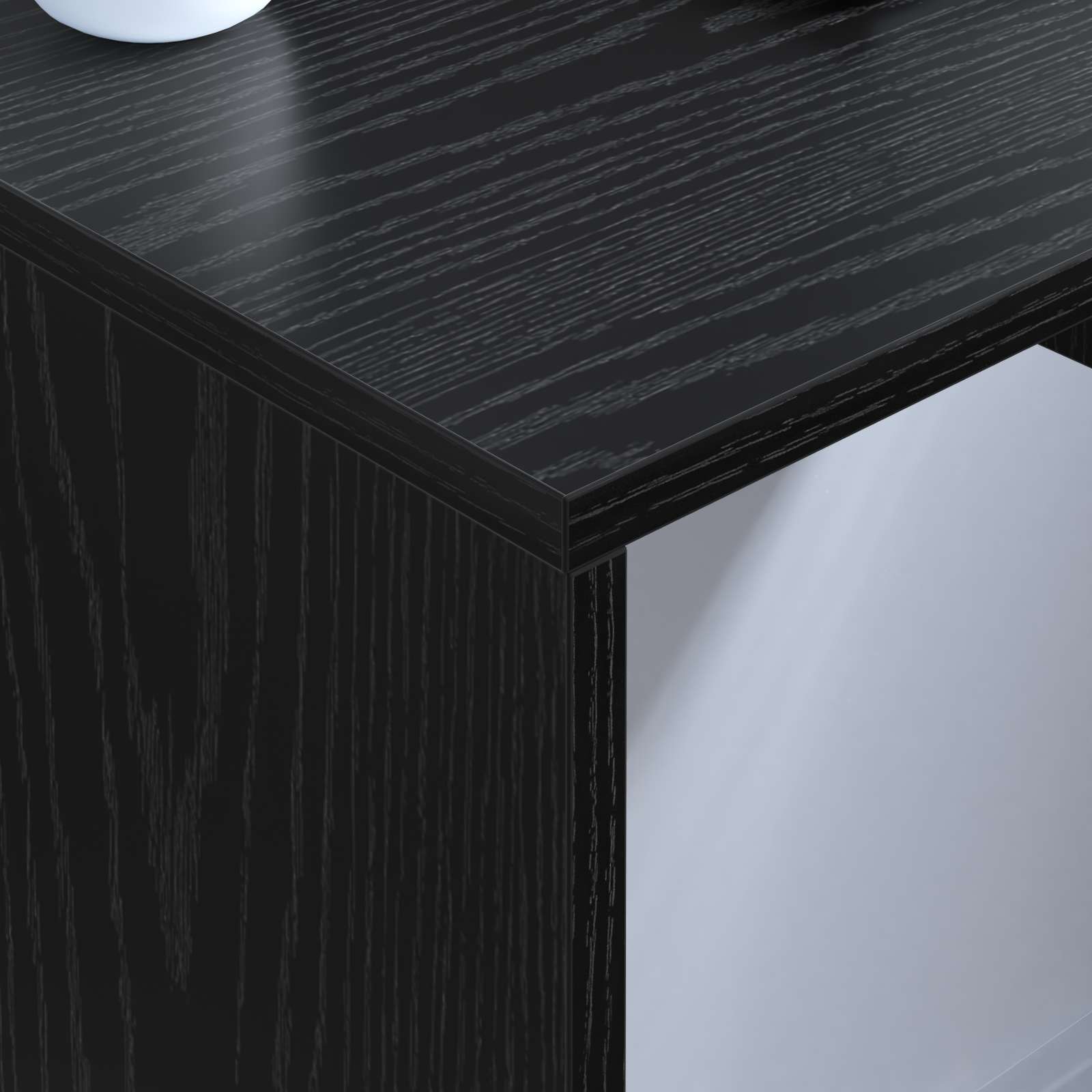 Aan de muur bevestigd bureau Zwart Eiken 60 x 45 x 30 cm