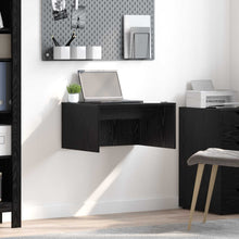 Aan de muur bevestigd bureau Zwart Eiken 60 x 45 x 30 cm